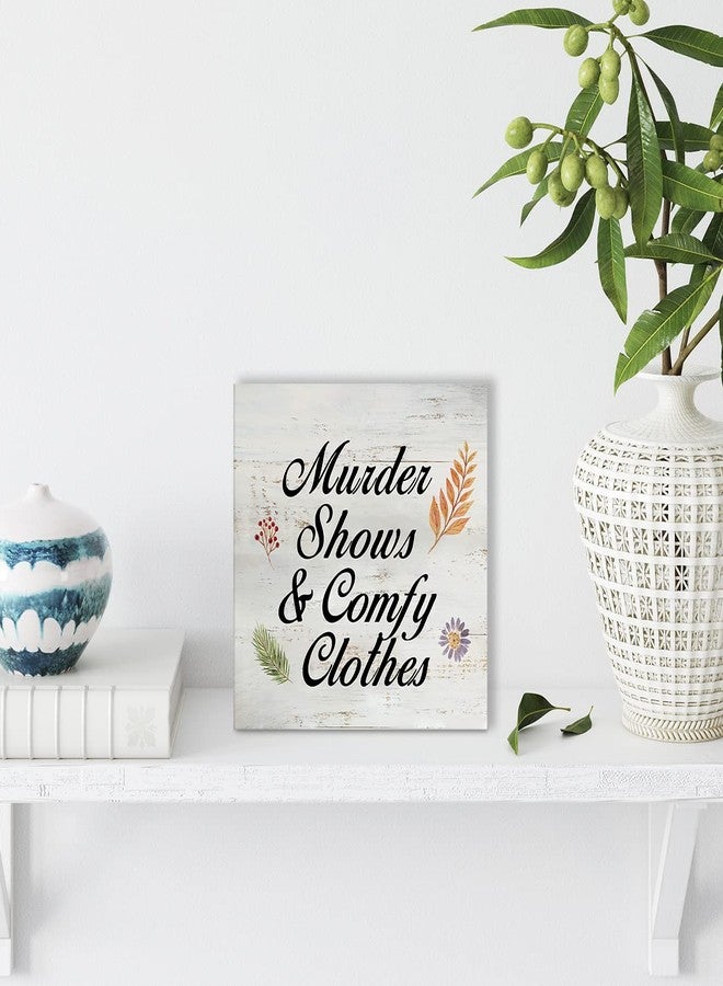 MAVOTEN True Crime Gift Wood Box Sign Rustic True Crime Fan Wooden Box Sign Home Office Desk Shelf Decor (5 X 5 Inch) - Image 5